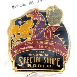 1994 Special Shapes Rodeo Kodak AIBF Hot Air Balloon Pin Dragon Elephant Pig